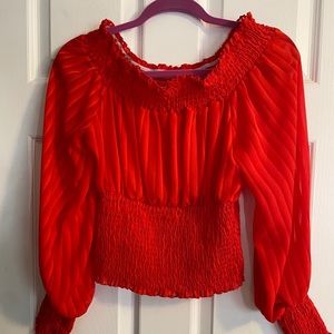 Red Scrunch Top (Fashion Nova)